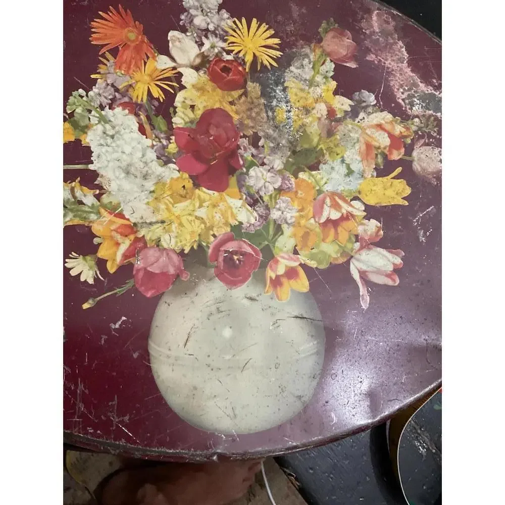 Vintage Floral Decorative Storage Box with Handle